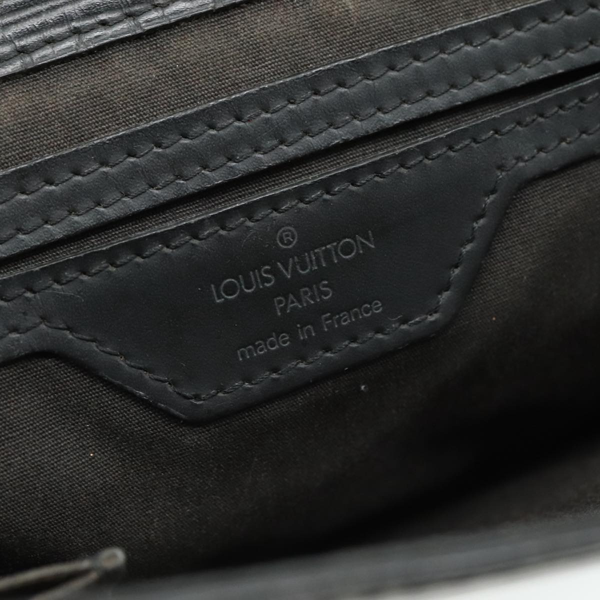 LOUIS VUITTON Epi Sac Plat PM Hand Bag Black M58658 LV 95148