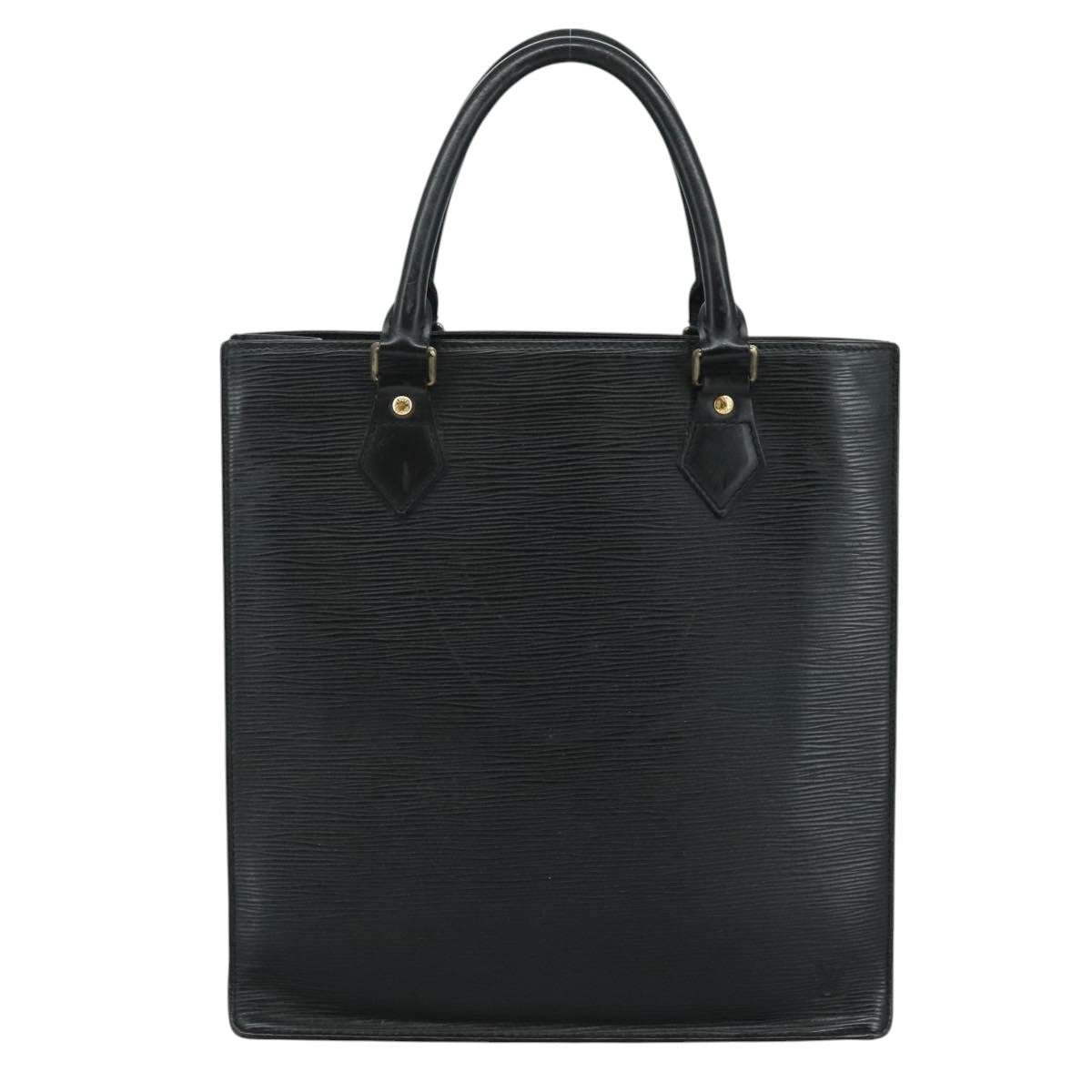 LOUIS VUITTON Epi Sac Plat PM Hand Bag Black M58658 LV 95148