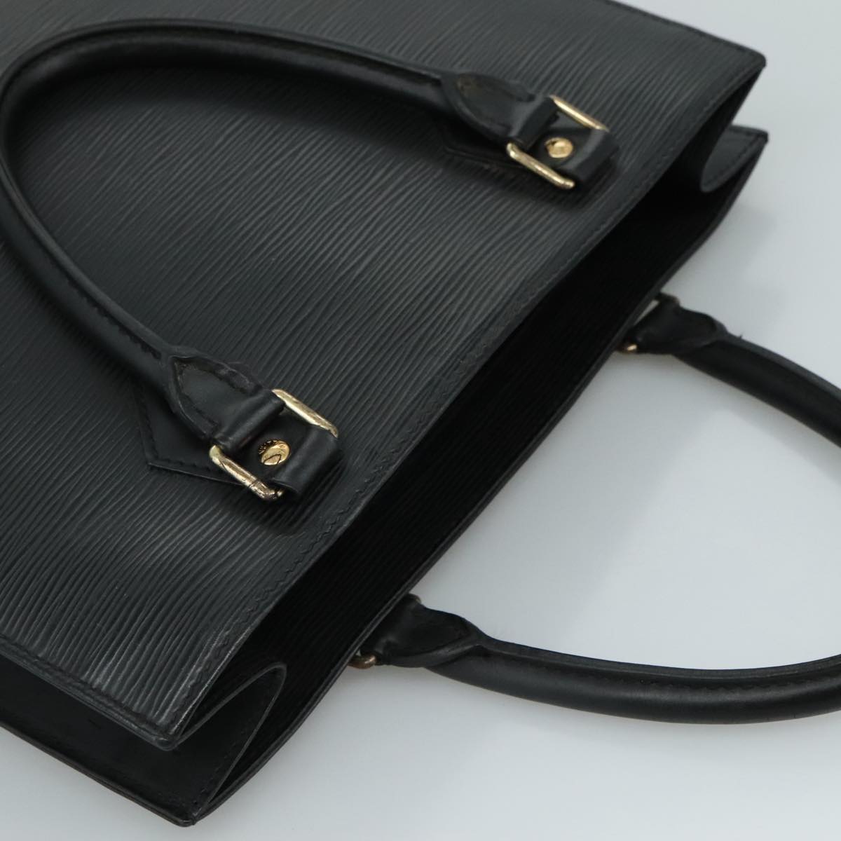 LOUIS VUITTON Epi Sac Plat PM Hand Bag Black M58658 LV 95148