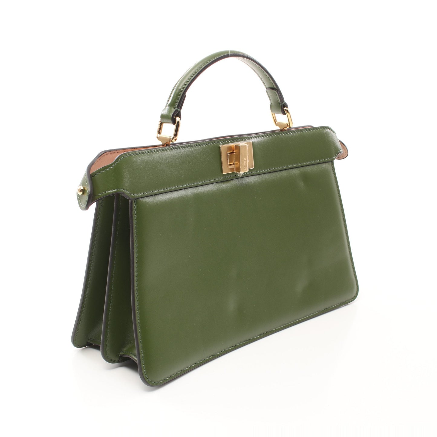 Luxury Fendi Peekaboo Isee u East-West Handbag Leather Green 2WAY