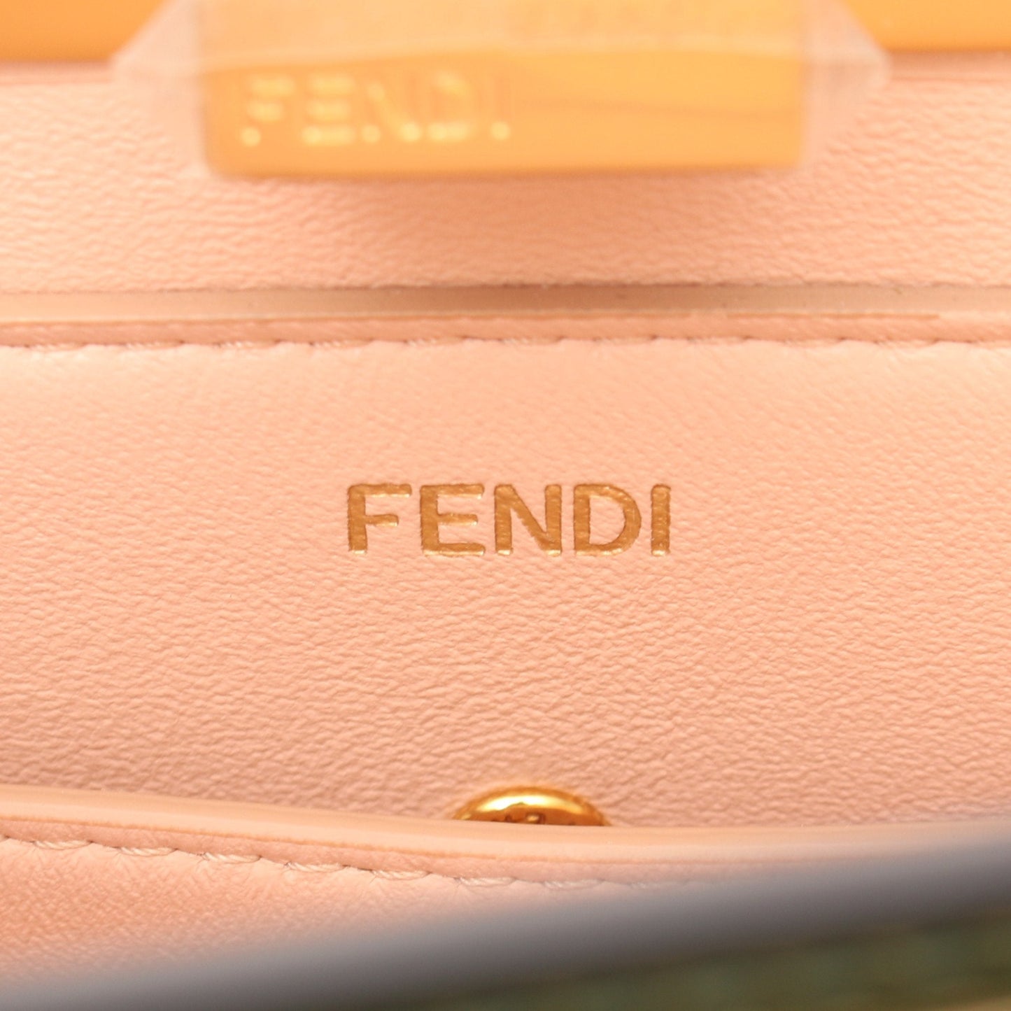 Luxury Fendi Peekaboo Isee u East-West Handbag Leather Green 2WAY