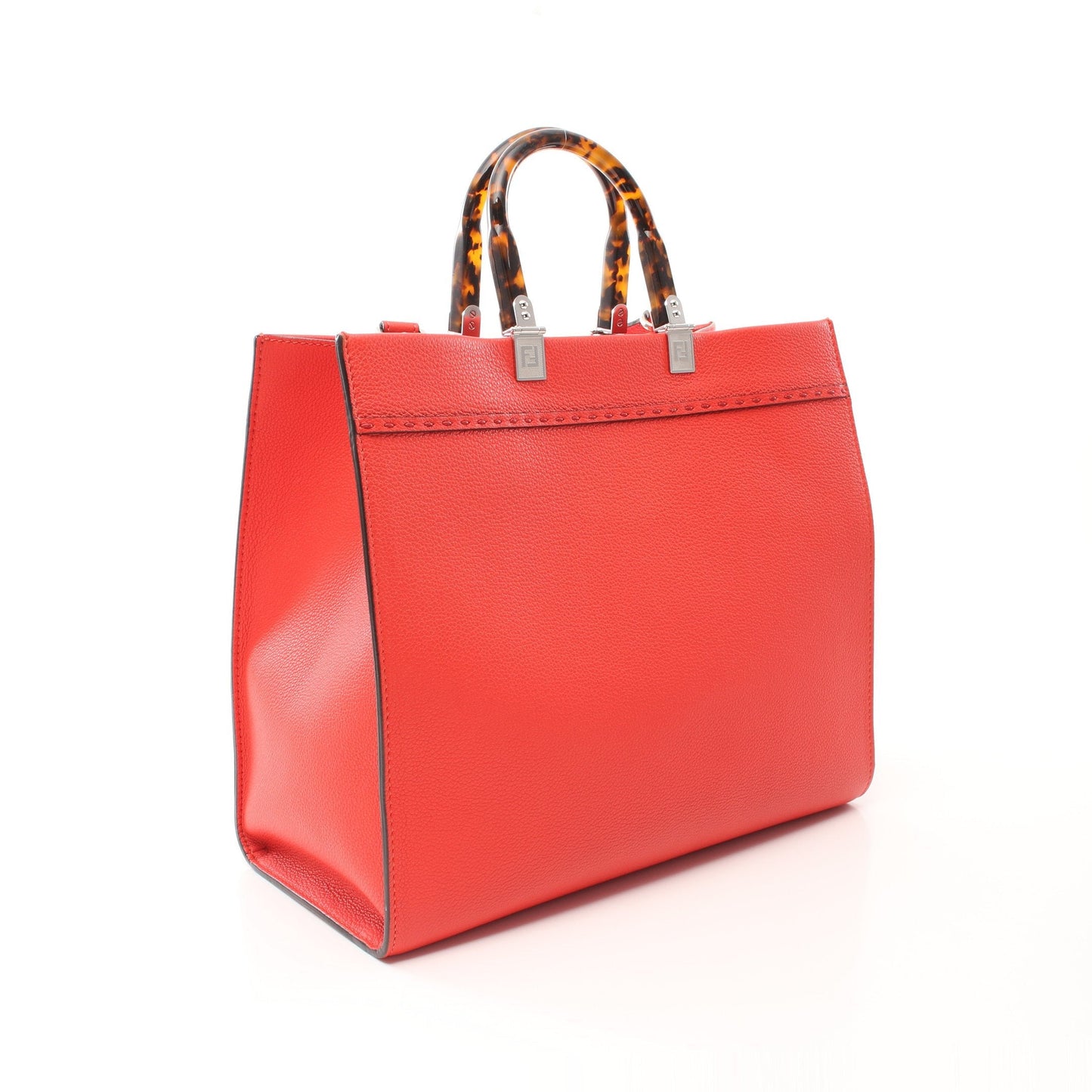 Luxury Fendi SUNSHINE MEDIUM Sunshine Medium Handbag Tote bag Leather Red 2WAY