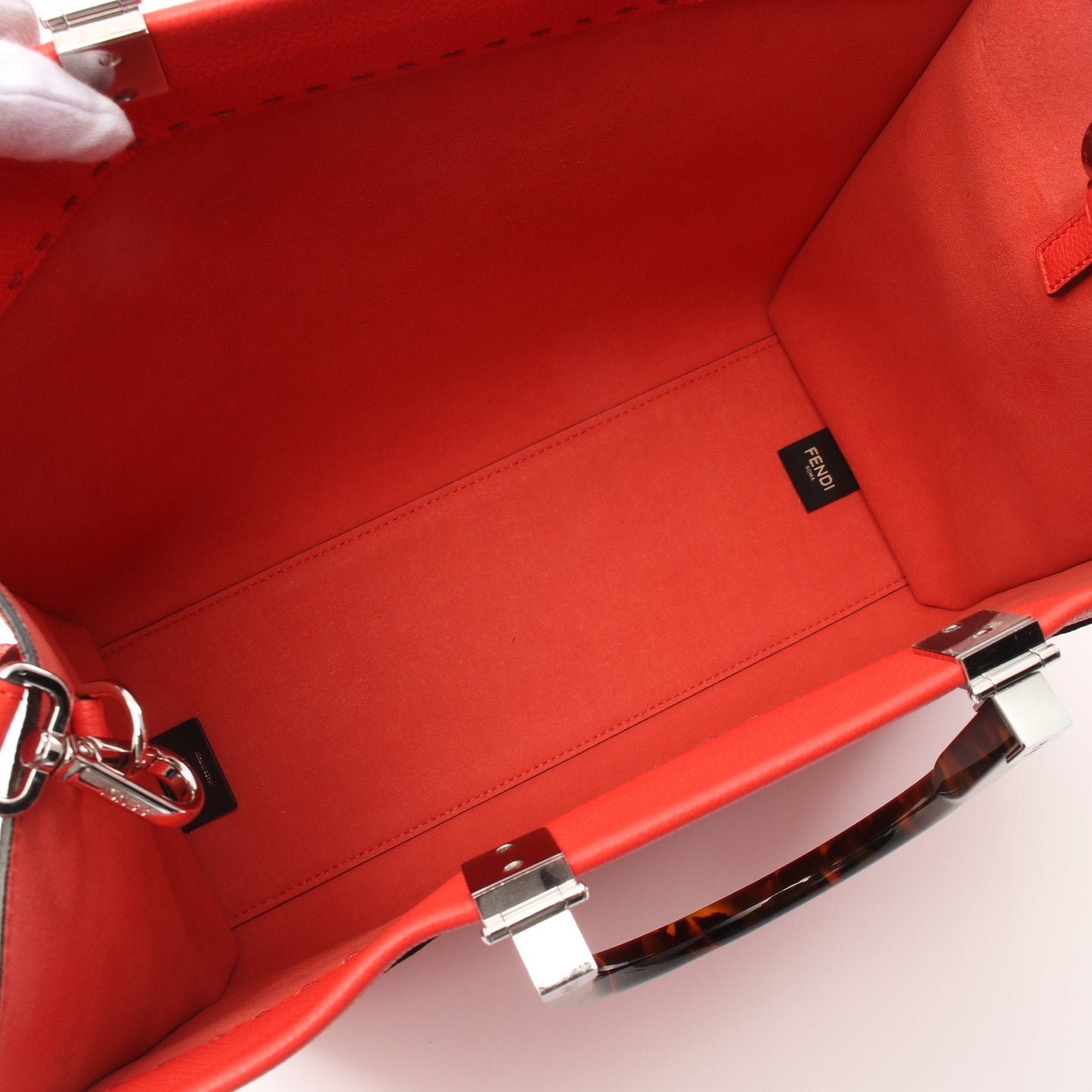 Luxury Fendi SUNSHINE MEDIUM Sunshine Medium Handbag Tote bag Leather Red 2WAY