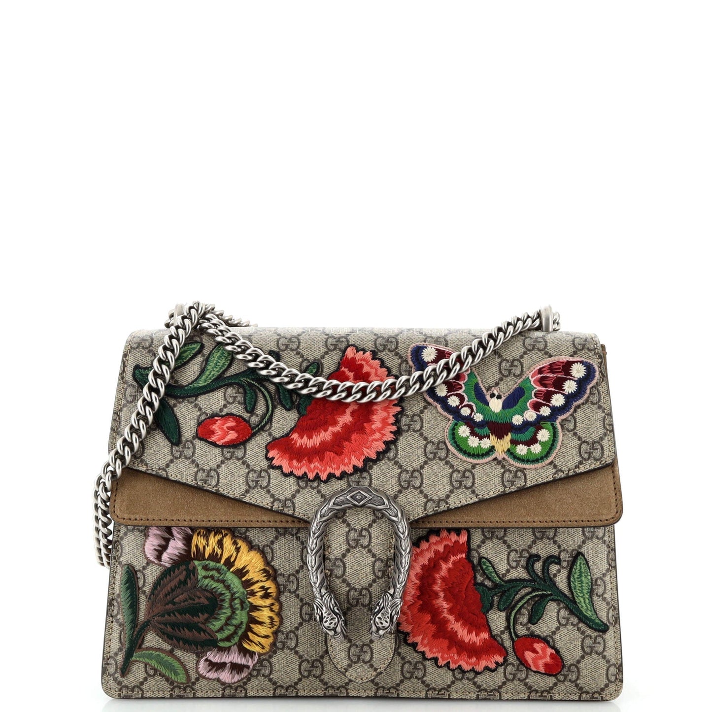 Luxury Gucci Trending 2025 Dionysus Bag Embroidered GG Coated Canvas Medium