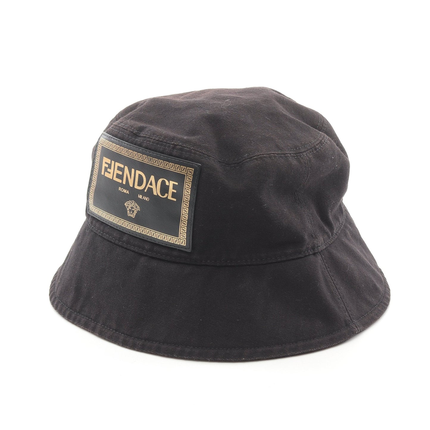 Luxury Fendi Luxury Fendi * VERSACE FENDACE Fenderche Bucket hat Hat Cotton Black