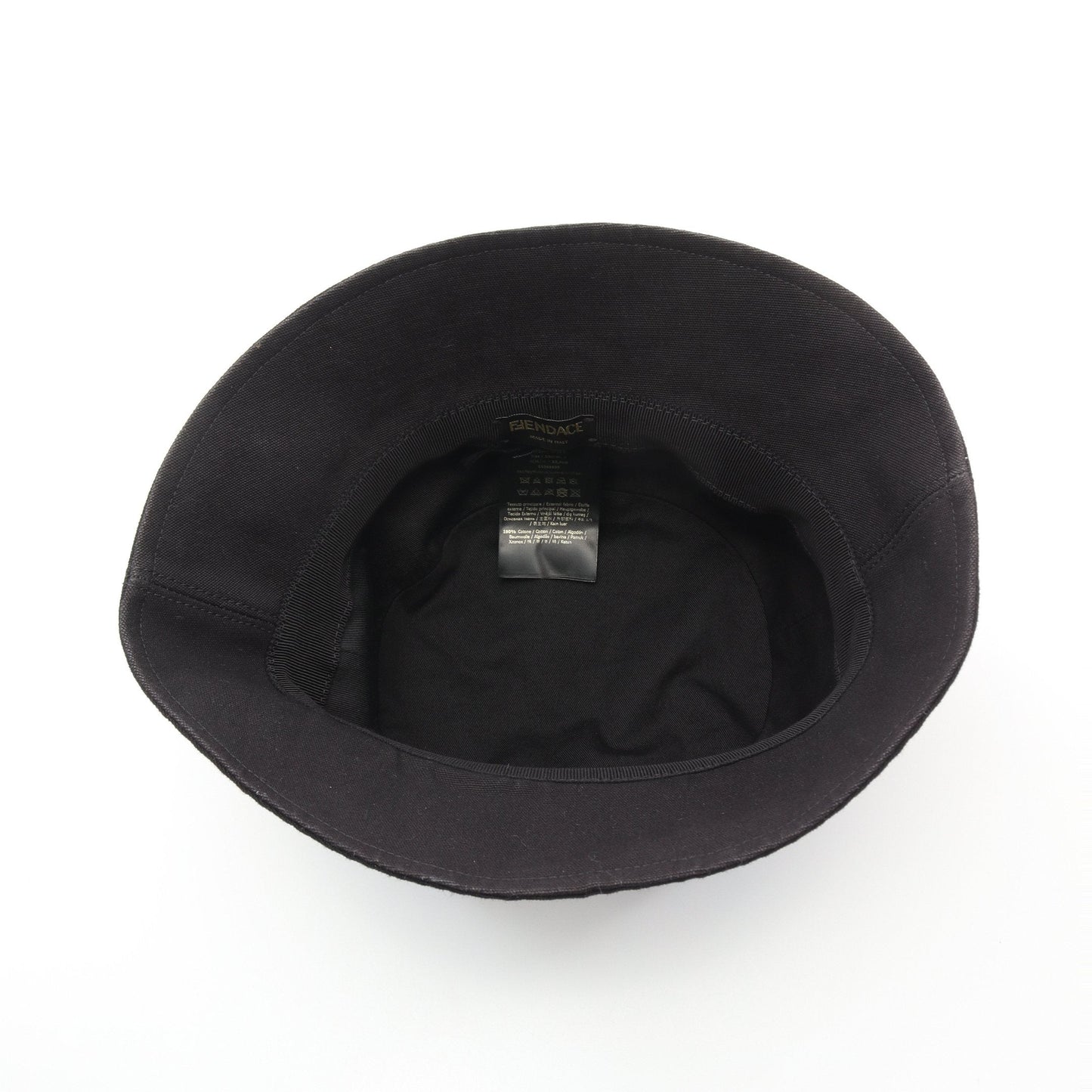 Luxury Fendi Luxury Fendi * VERSACE FENDACE Fenderche Bucket hat Hat Cotton Black