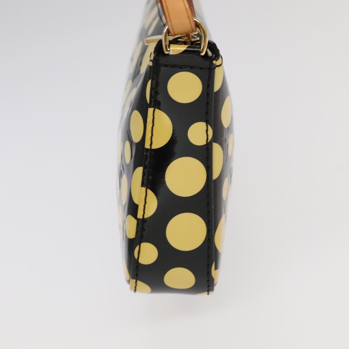 LOUIS VUITTON Vernis Yayoi Kusama Pochette Accessoires Black M91427 95256