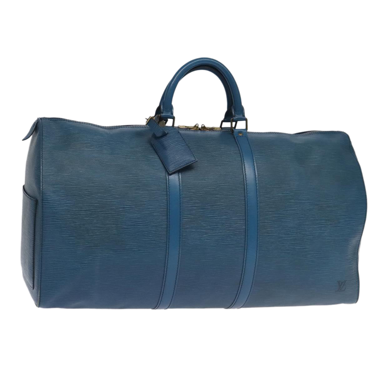 LOUIS VUITTON Epi Keepall 55 Boston Bag Toledo Blue M42955 LV 95267