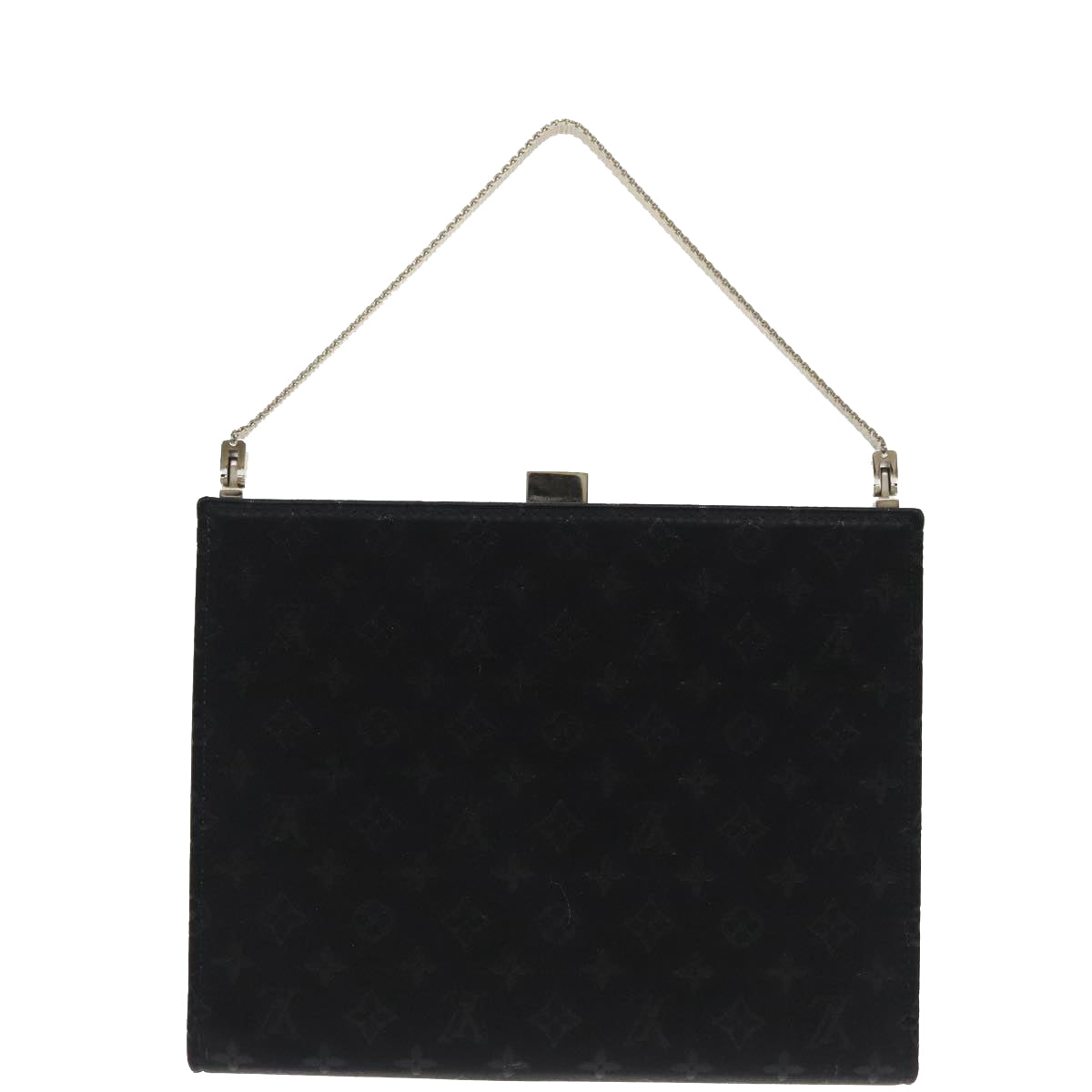 LOUIS VUITTON Monogram Satin Ange MM Hand Bag Black M92101 LV 95282