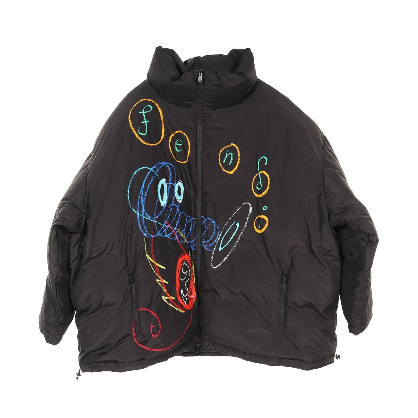 Luxury Fendi Down jacket Black Multicolor