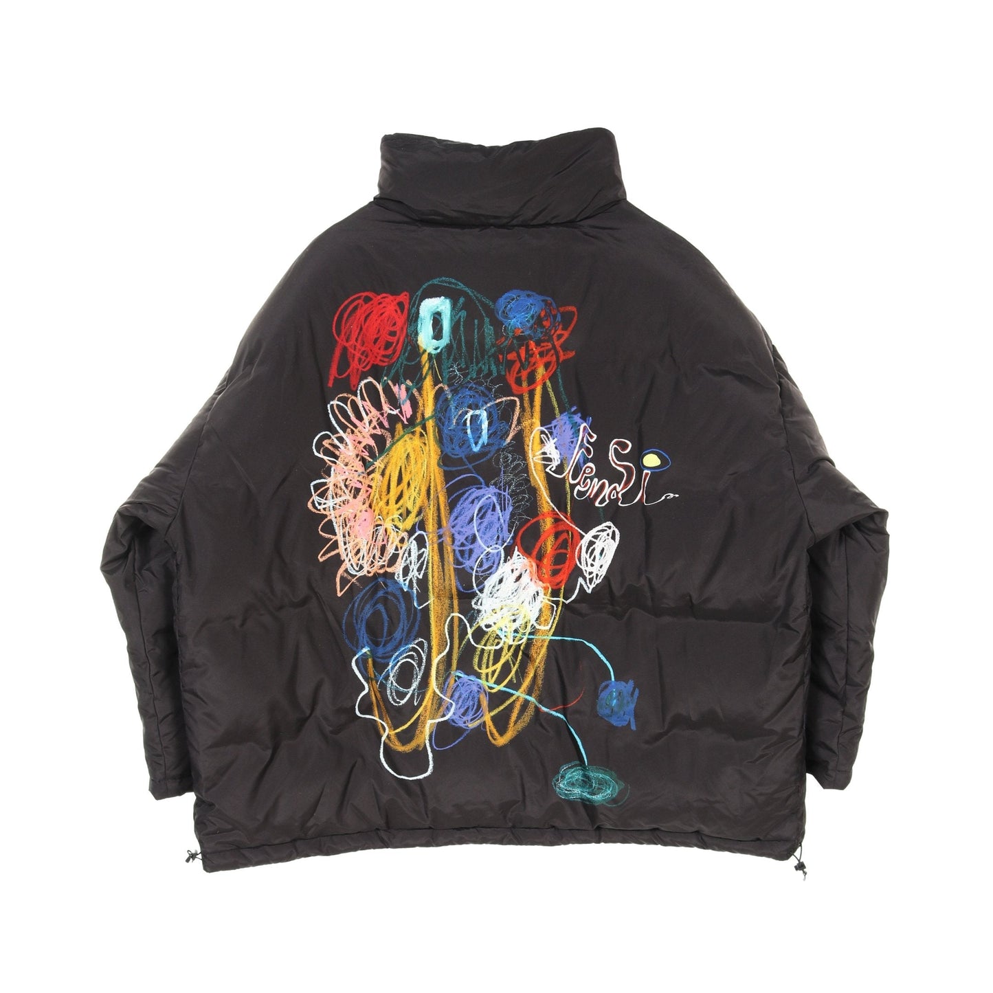 Luxury Fendi Down jacket Black Multicolor