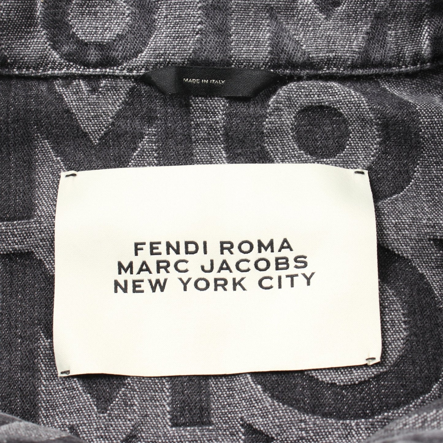 Luxury Fendi Luxury Fendi * MARC JACOBS Denim Jacket Logo pattern Cotton Gray