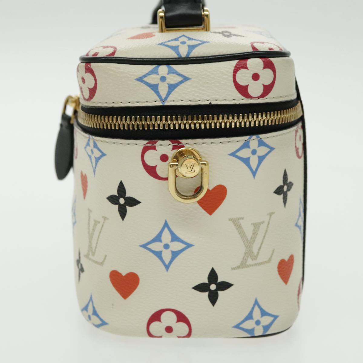 LOUIS VUITTON Monogram Game On Vanity PM Hand Bag White M57458 LV 95384SA
