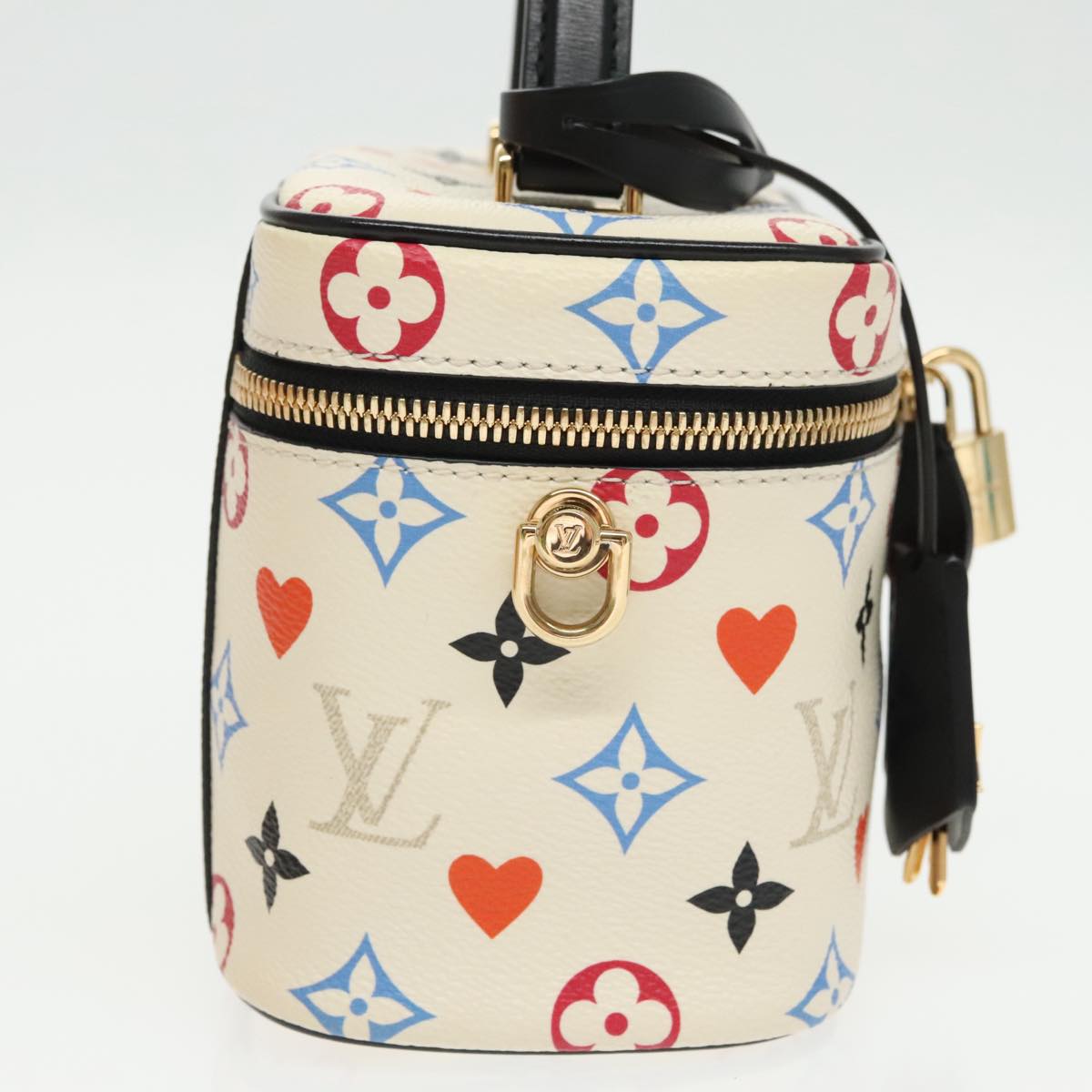 LOUIS VUITTON Monogram Game On Vanity PM Hand Bag White M57458 LV 95387S