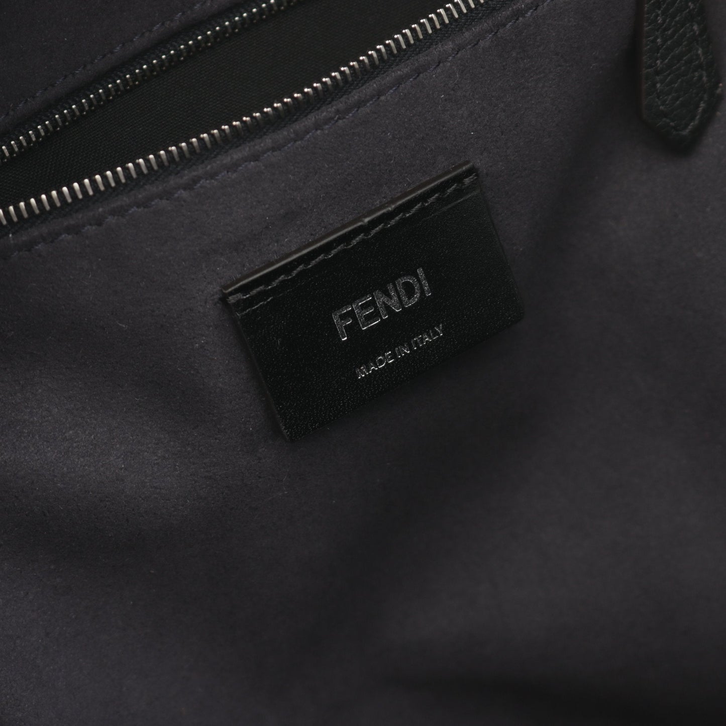 Luxury Fendi Chiodo Small Backpack Rucksack Leather Navy