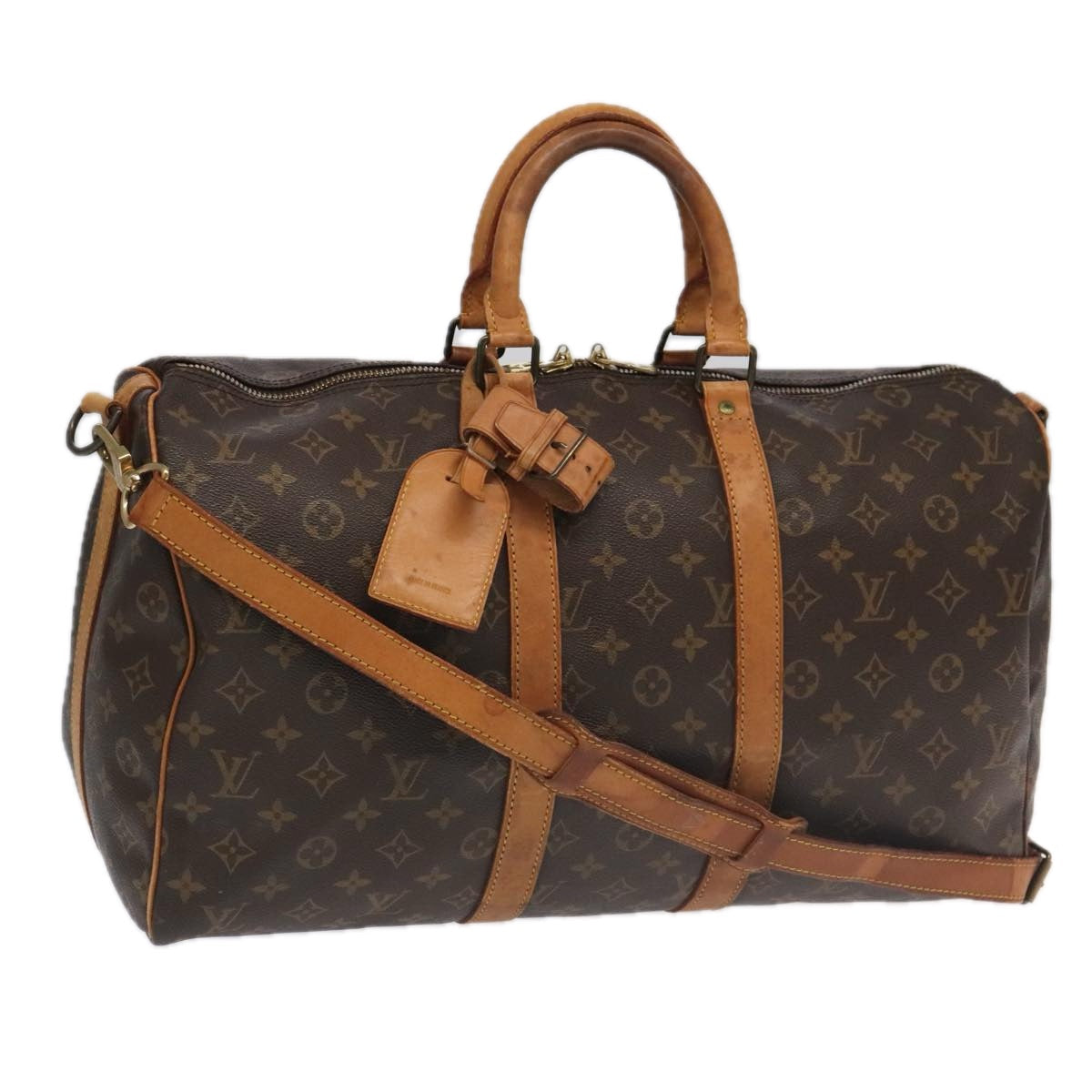 LOUIS VUITTON Monogram Keepall Bandouliere 45 Boston Bag M41418 LV 95411