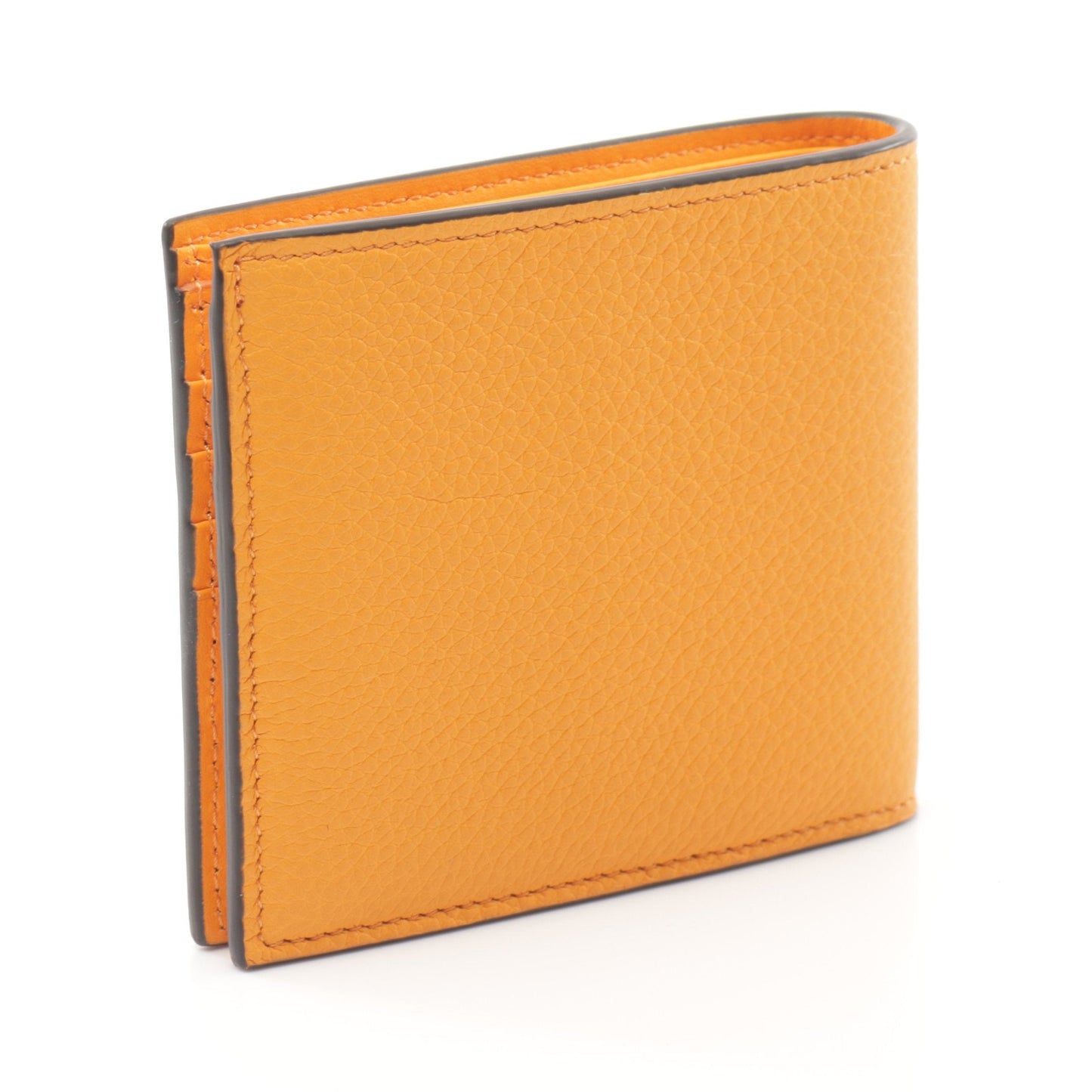 Luxury Fendi Bi-fold wallet Leather Orange Logo