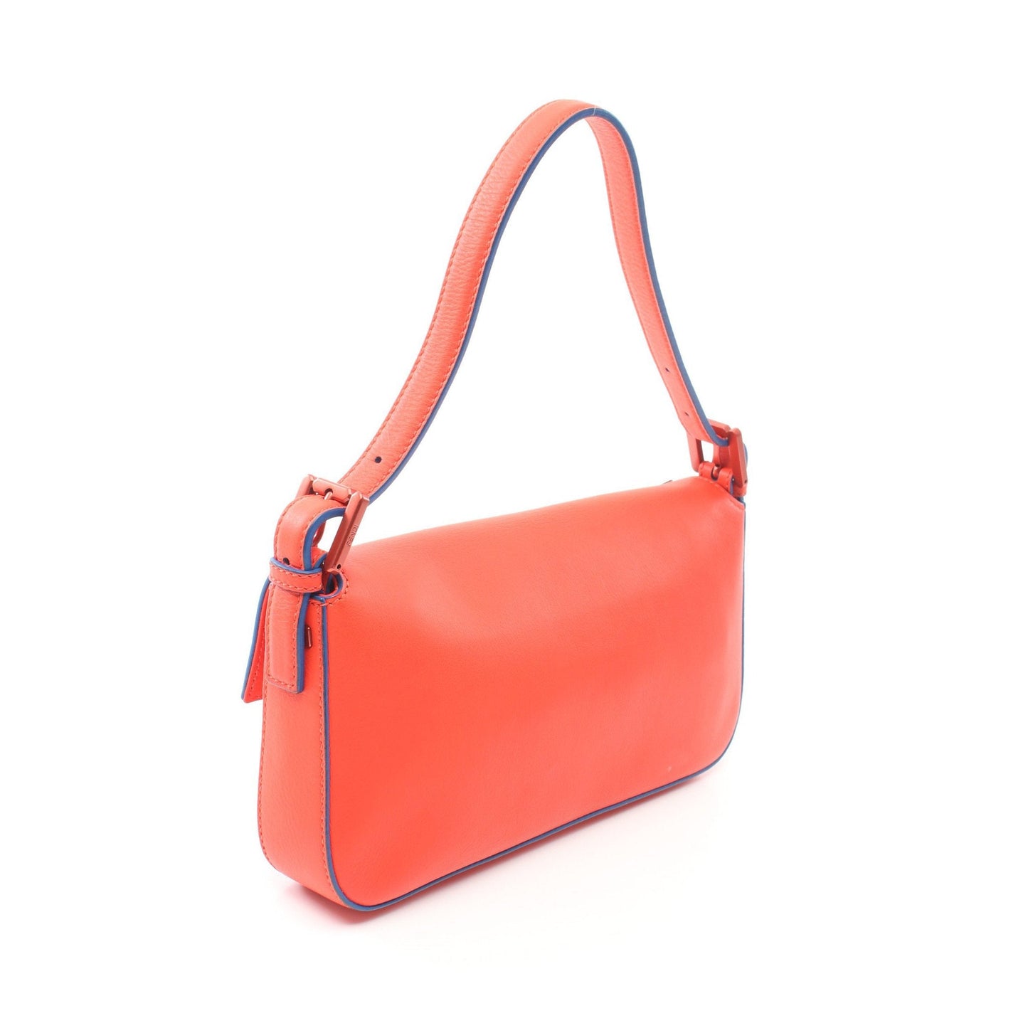 Luxury Fendi Monster Bucket Handbag Leather Orange red Black