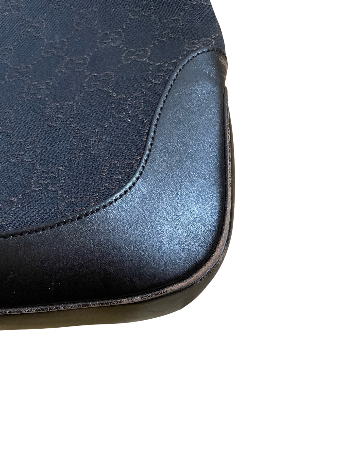 Luxury Gucci Jackie Black & Brown Jacquard & Leather Hand Bag