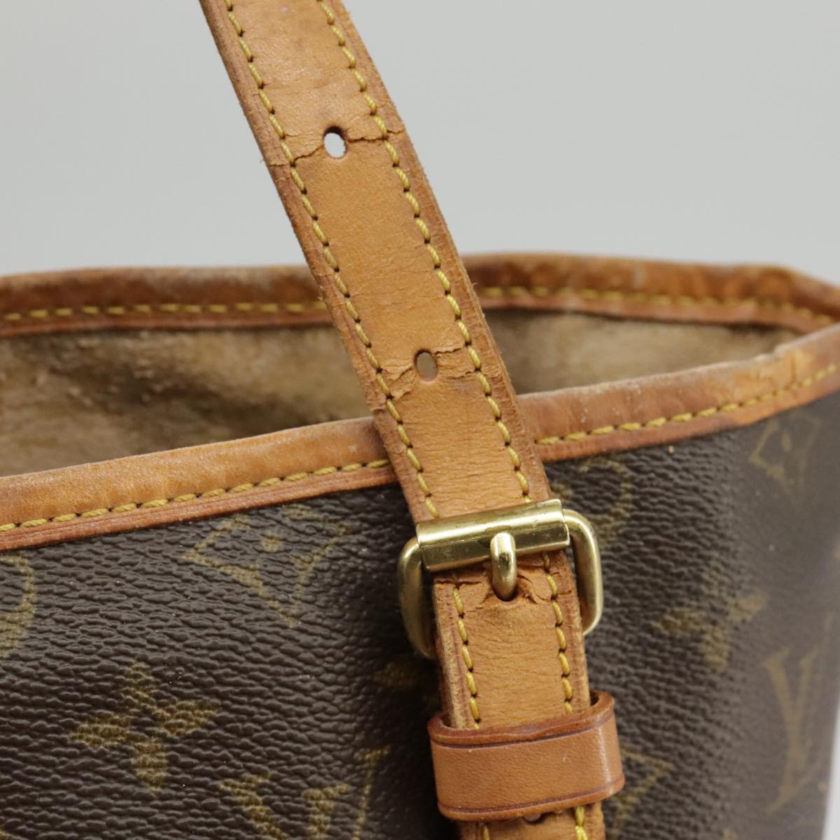 LOUIS VUITTON Monogram Bucket GM Shoulder Bag M42236 LV 95499