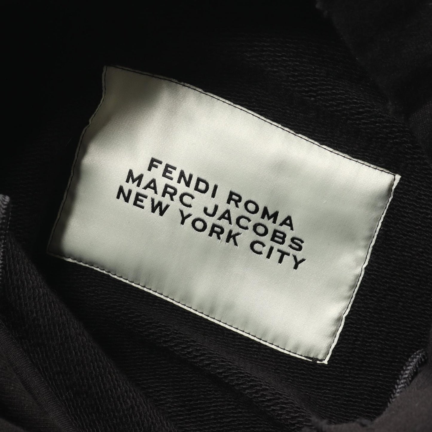 Luxury Fendi Luxury Fendi * MARC JACOBS FF Baguette Booties Pullover hoodie Cotton Black Damage processing