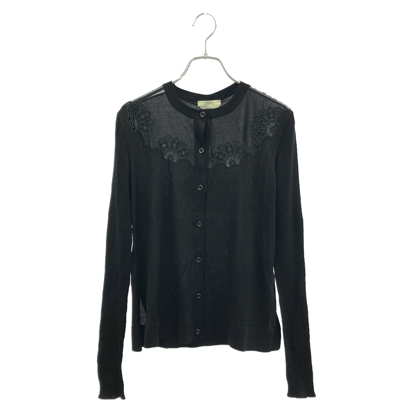 Luxury Fendi Cardigan Cardigan Silk Black
