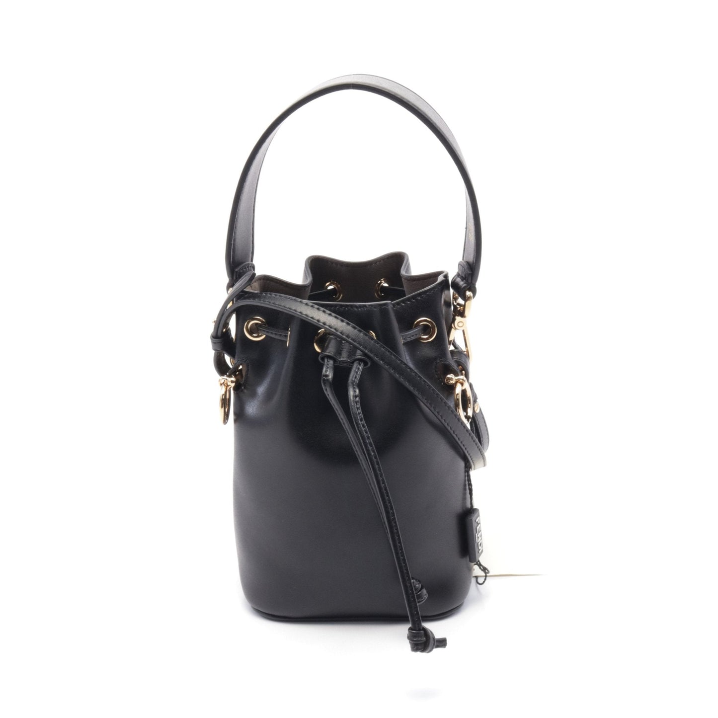 Luxury Fendi Mini Montresor Handbag Leather Black 2WAY