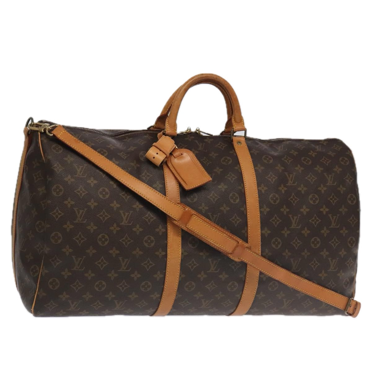 LOUIS VUITTON Monogram Keepall Bandouliere 60 Boston Bag M41412 LV 95537