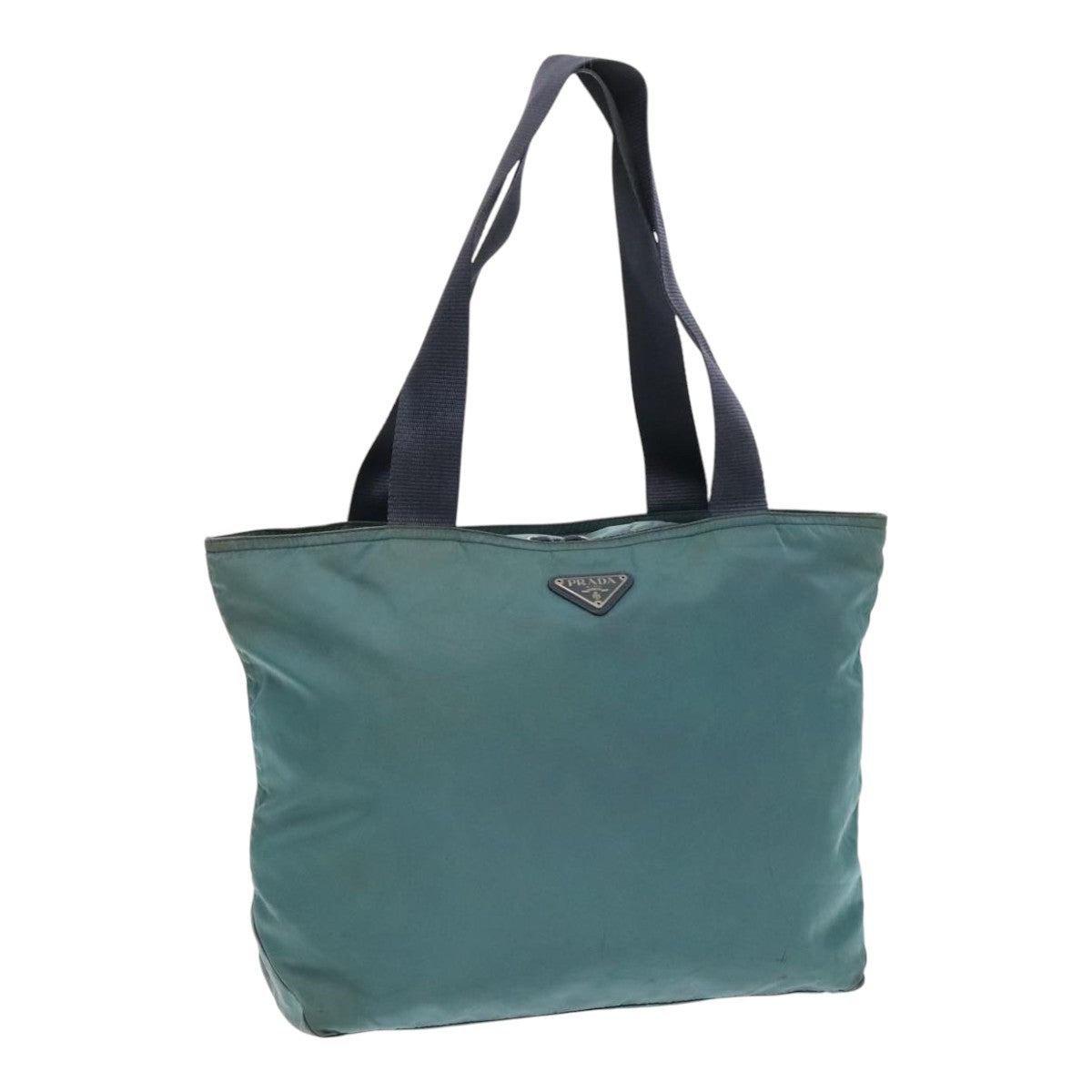 Luxury Prada Tote Bag Nylon Blue Silver  95554