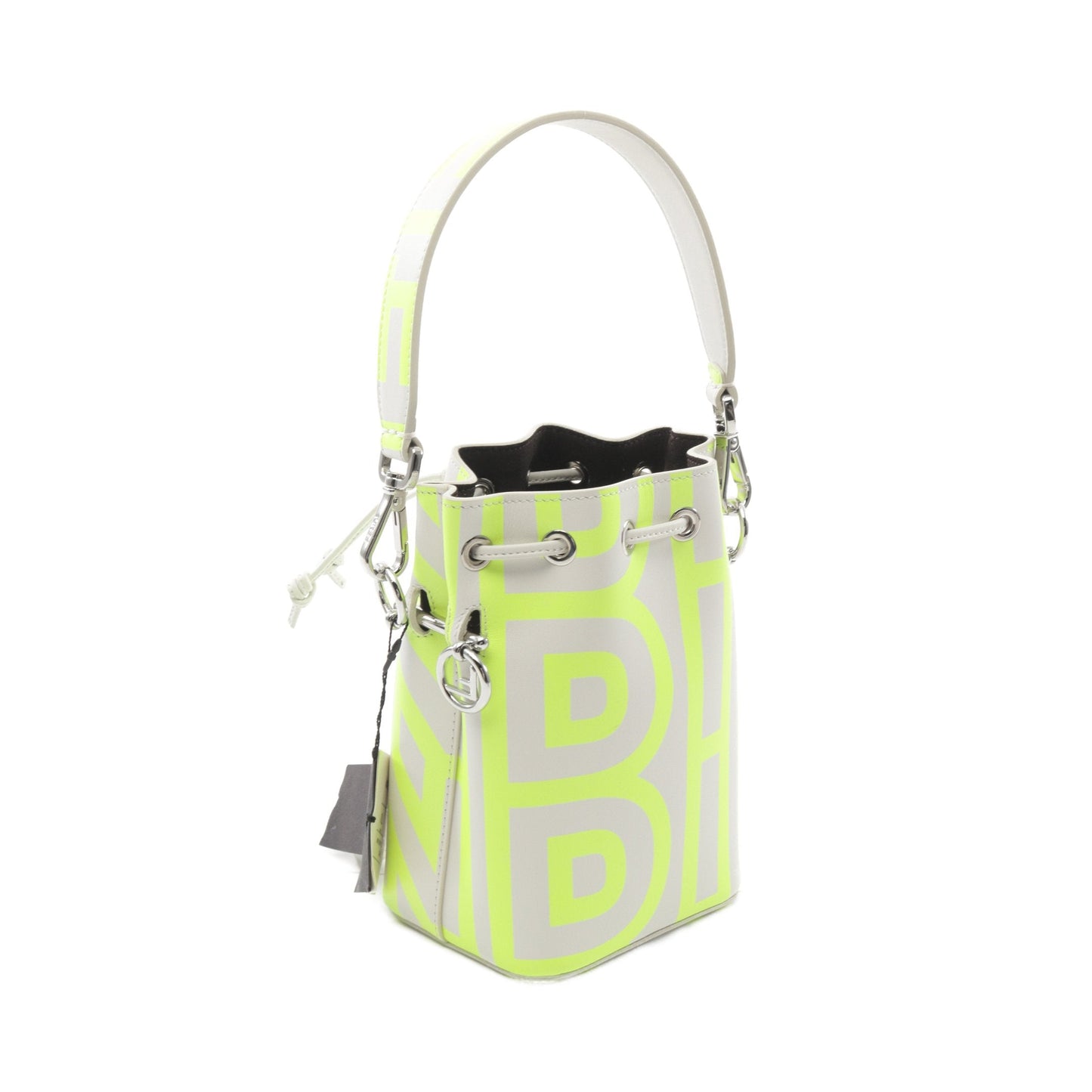 Luxury Fendi Luxury Fendi * MARC JACOBS Mini Montresor Handbag Leather White Yellow 2WAY