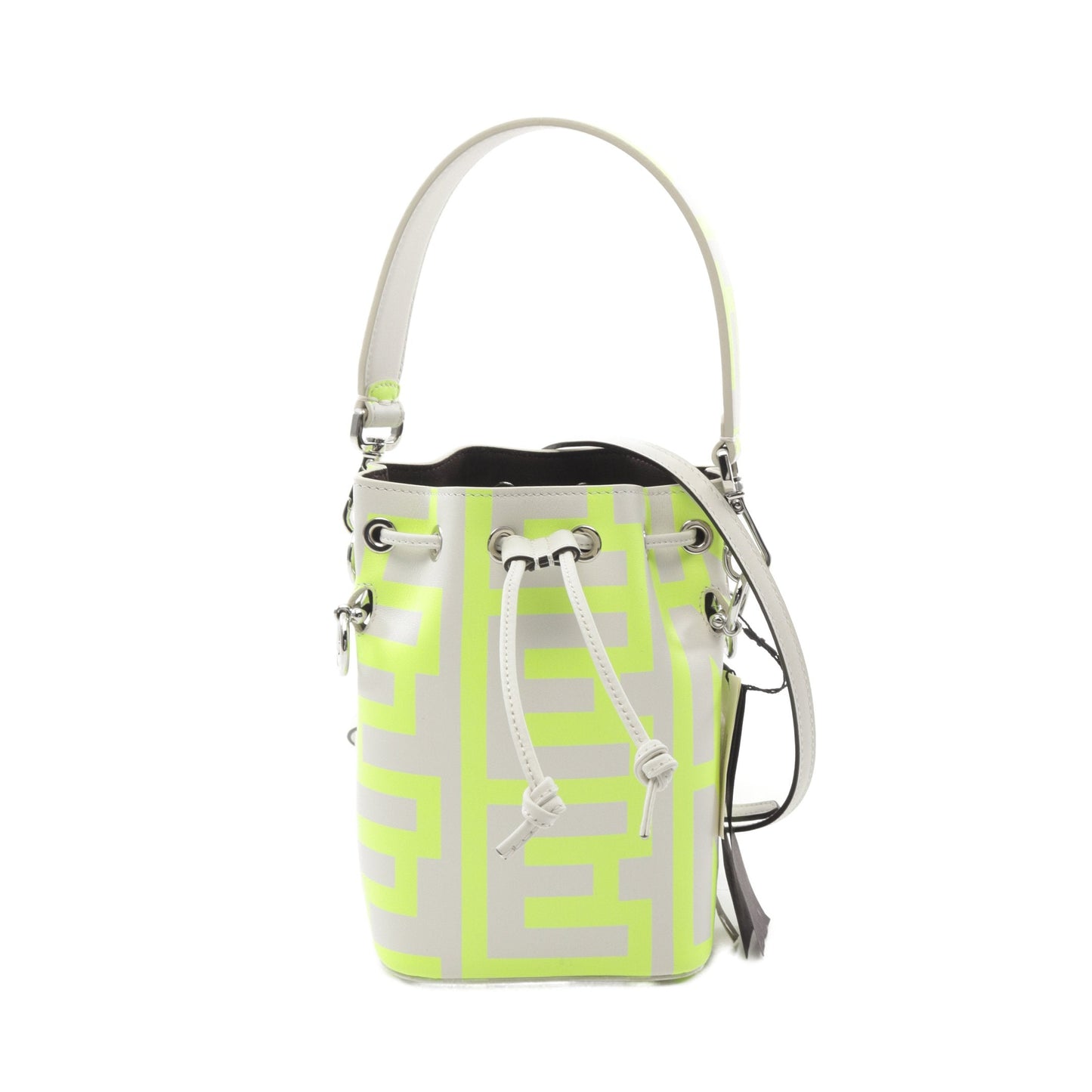 Luxury Fendi Luxury Fendi * MARC JACOBS Mini Montresor Handbag Leather White Yellow 2WAY