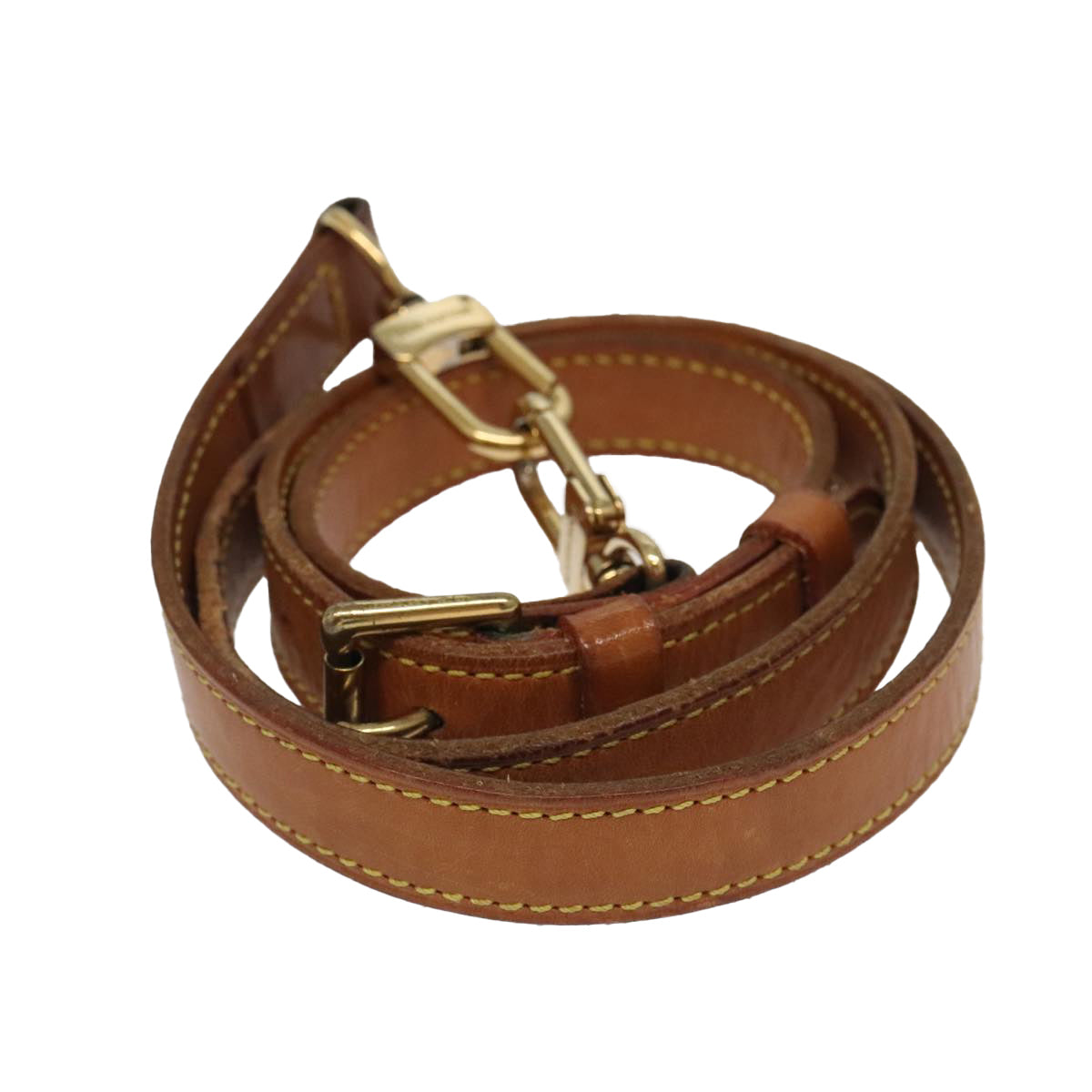 LOUIS VUITTON Adjustable Shoulder Strap Leather 32.7""-39.8"" Beige 95585