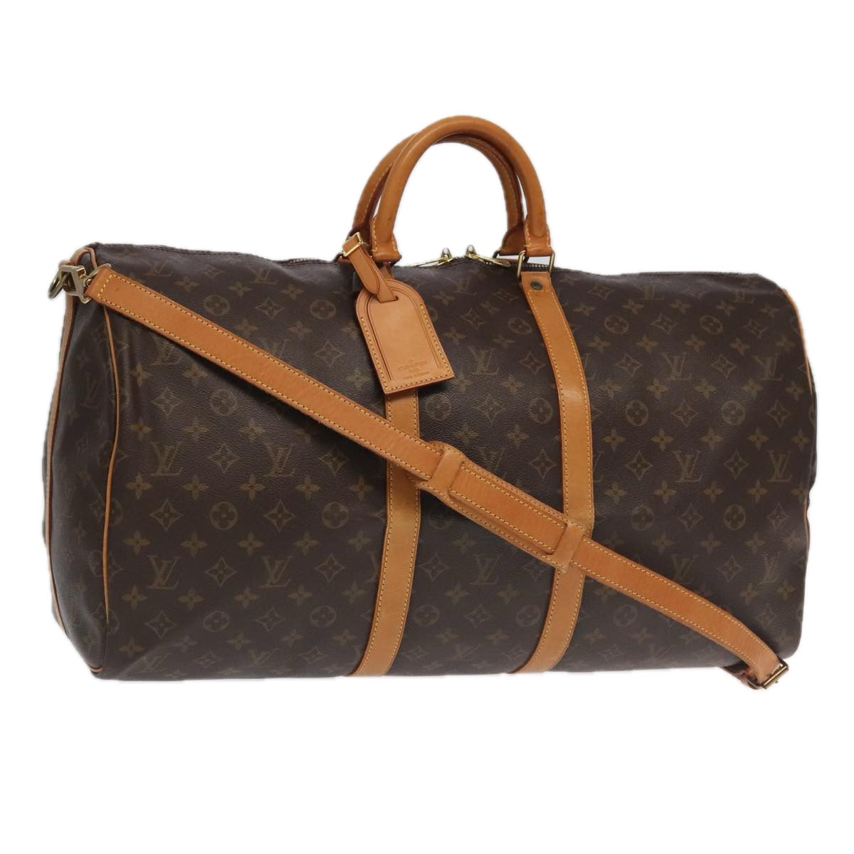 LOUIS VUITTON Monogram Keepall Bandouliere 55 Boston Bag M41414 LV 95597