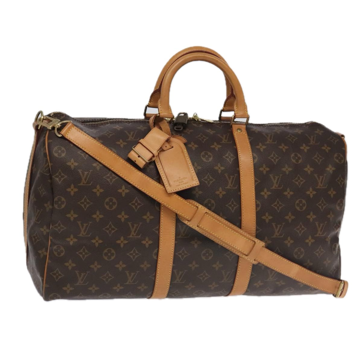 LOUIS VUITTON Monogram Keepall Bandouliere 50 Boston Bag M41416 LV 95634
