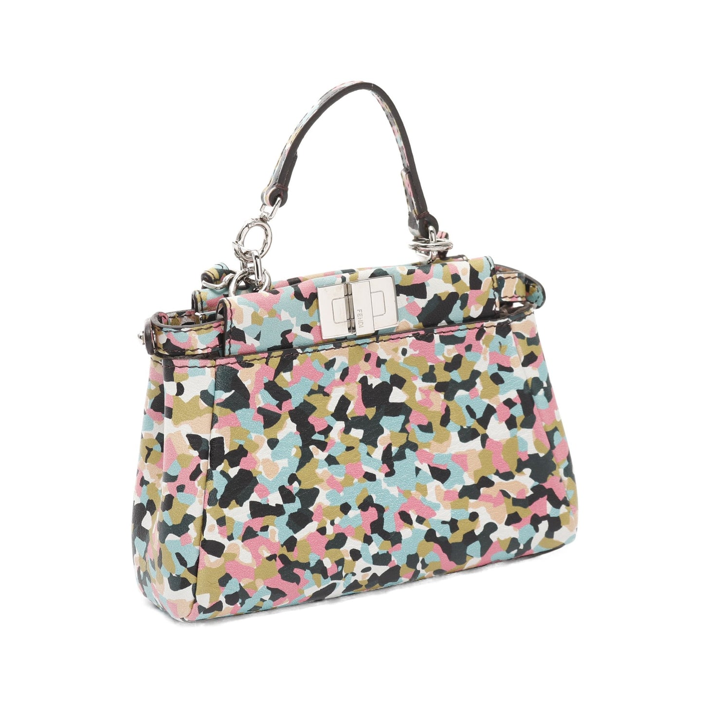 Luxury Fendi Micro peekaboo Handbag Leather Multicolor 2WAY