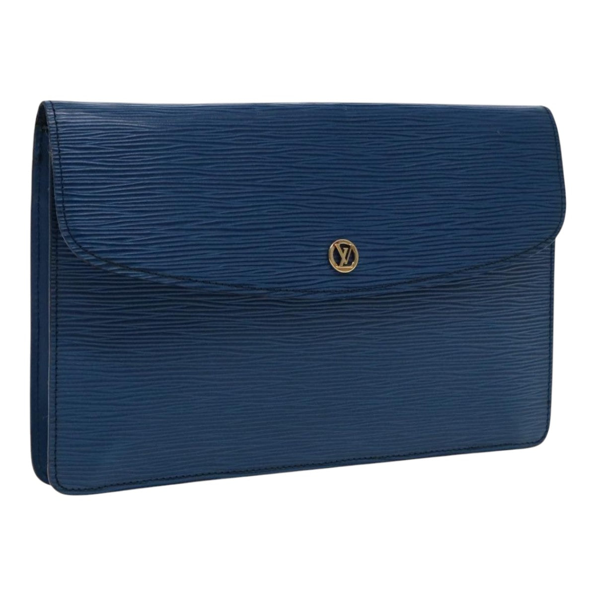 LOUIS VUITTON Epi Montaigne 27 Clutch Bag Blue M52655 LV 95699