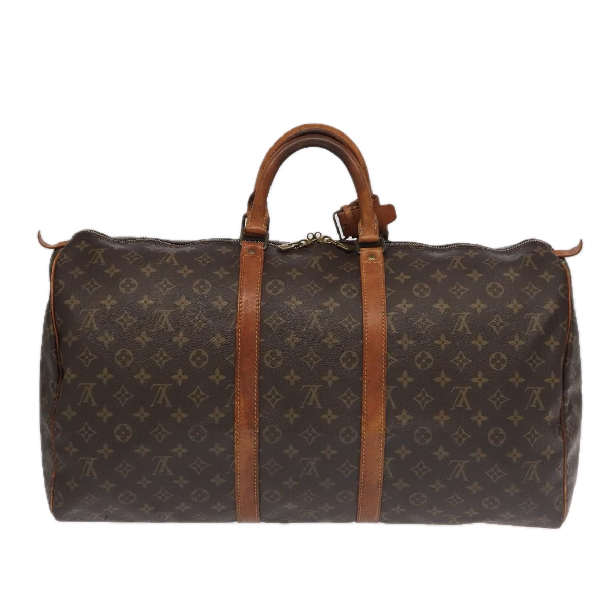 LOUIS VUITTON Monogram Keepall 55 Boston Bag M41424 LV 95728