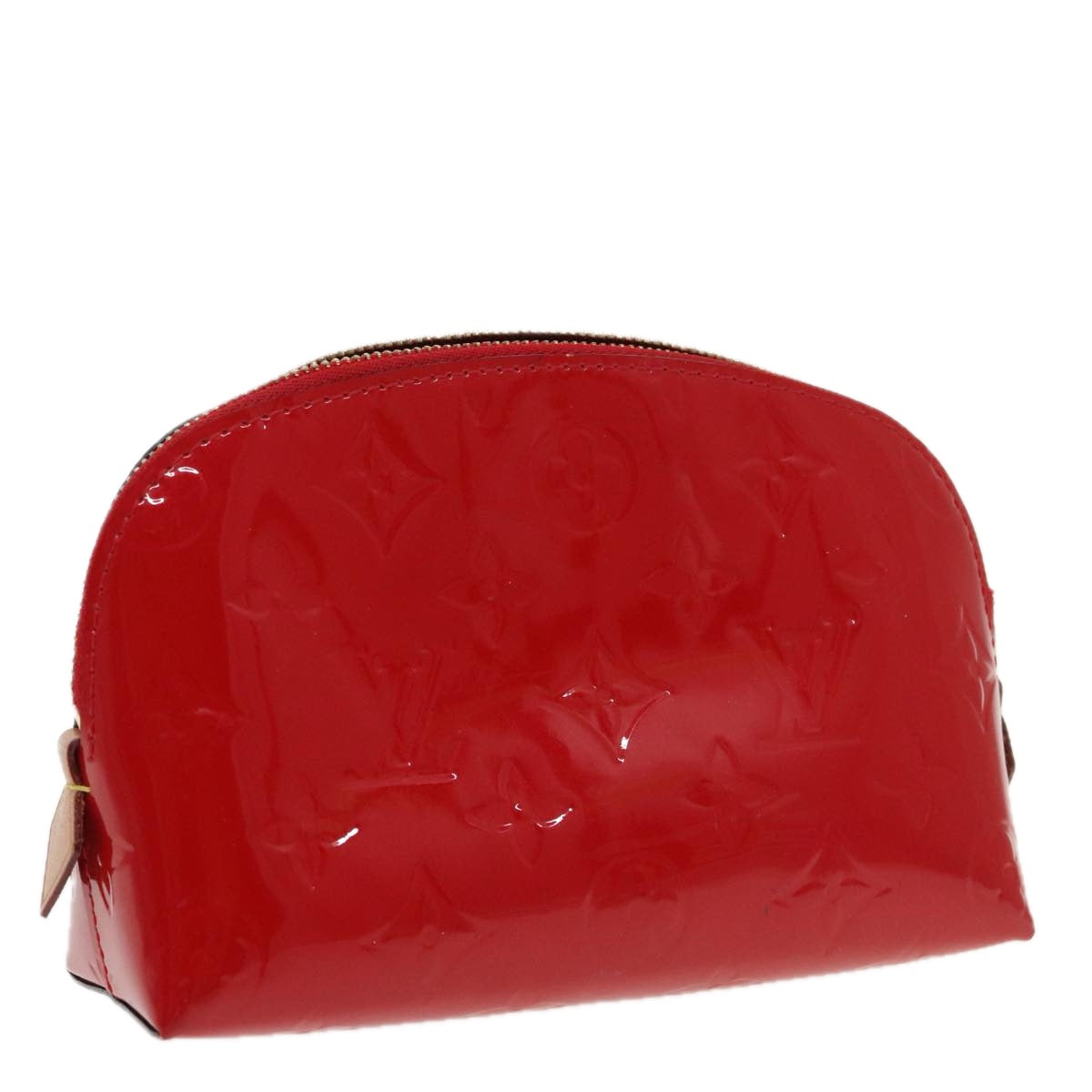 LOUIS VUITTON Monogram Vernis Pochette Cosmetic Pouch Red Slys M90172 95851