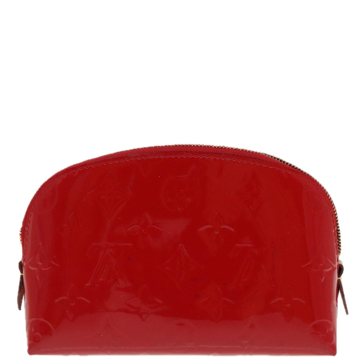 LOUIS VUITTON Monogram Vernis Pochette Cosmetic Pouch Red Slys M90172 95851