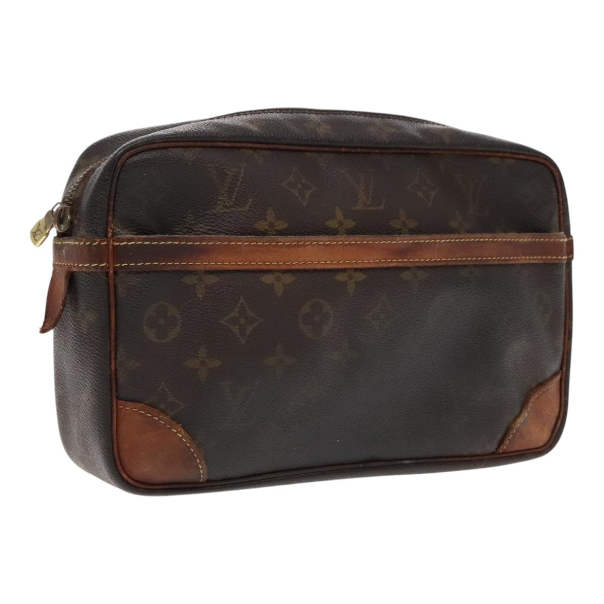 LOUIS VUITTON Monogram Compiegne 28 Clutch Bag M51845 LV 95921