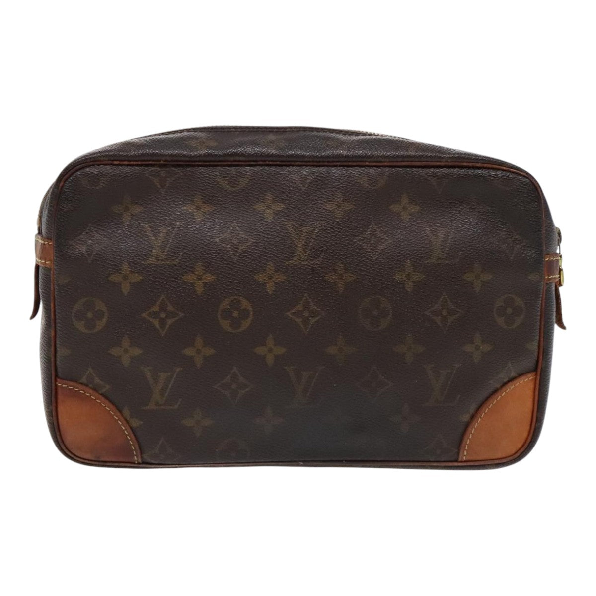 LOUIS VUITTON Monogram Compiegne 28 Clutch Bag M51845 LV 95921