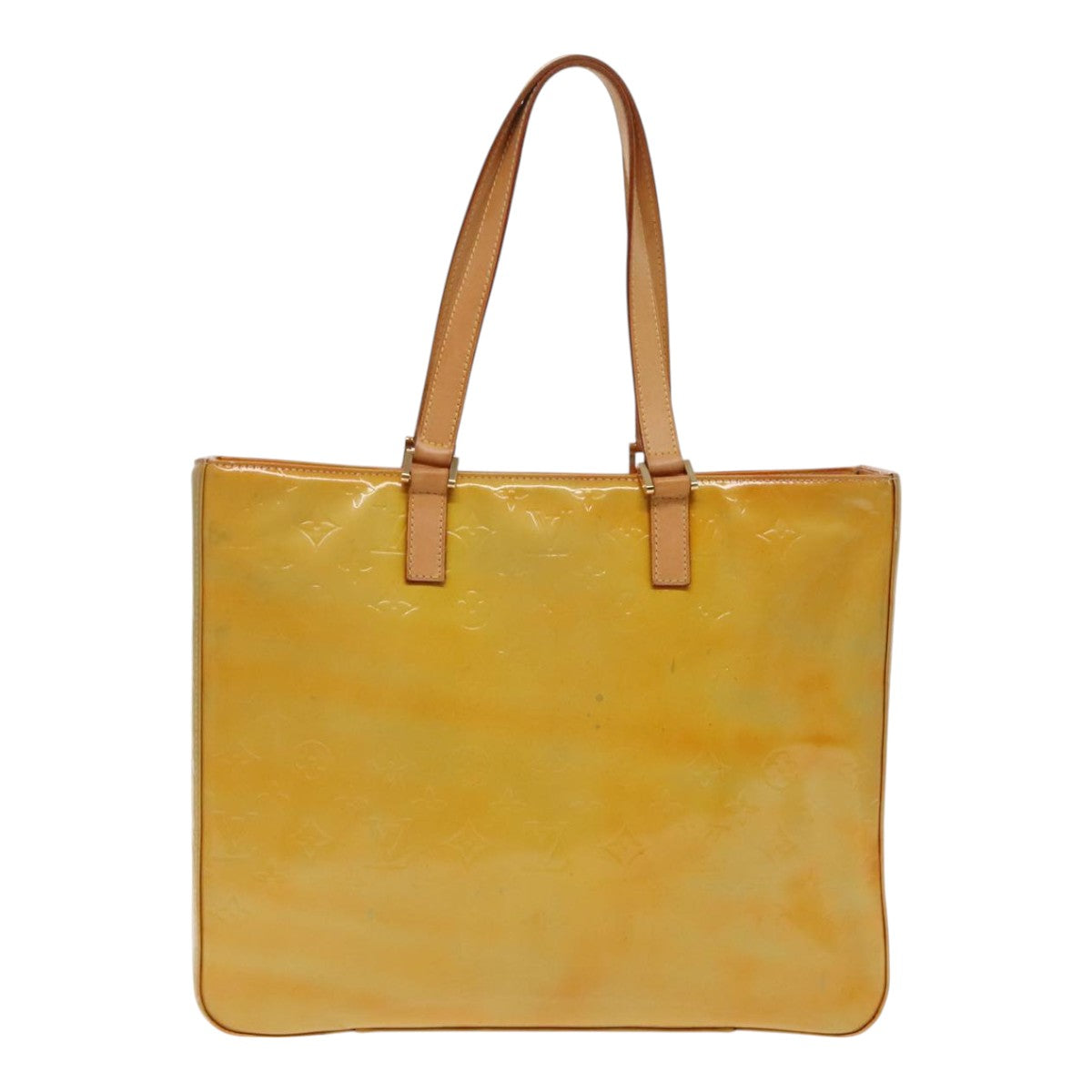 LOUIS VUITTON Monogram Vernis Columbus Tote Bag Gris M91028 LV 95922