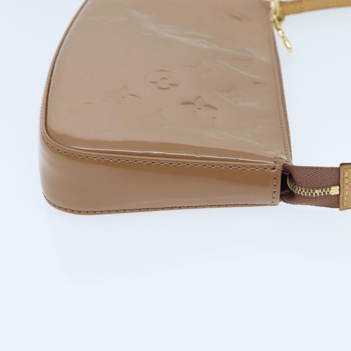 LOUIS VUITTON Vernis Pochette Accessoires Pouch Rose Velours M91575 95935