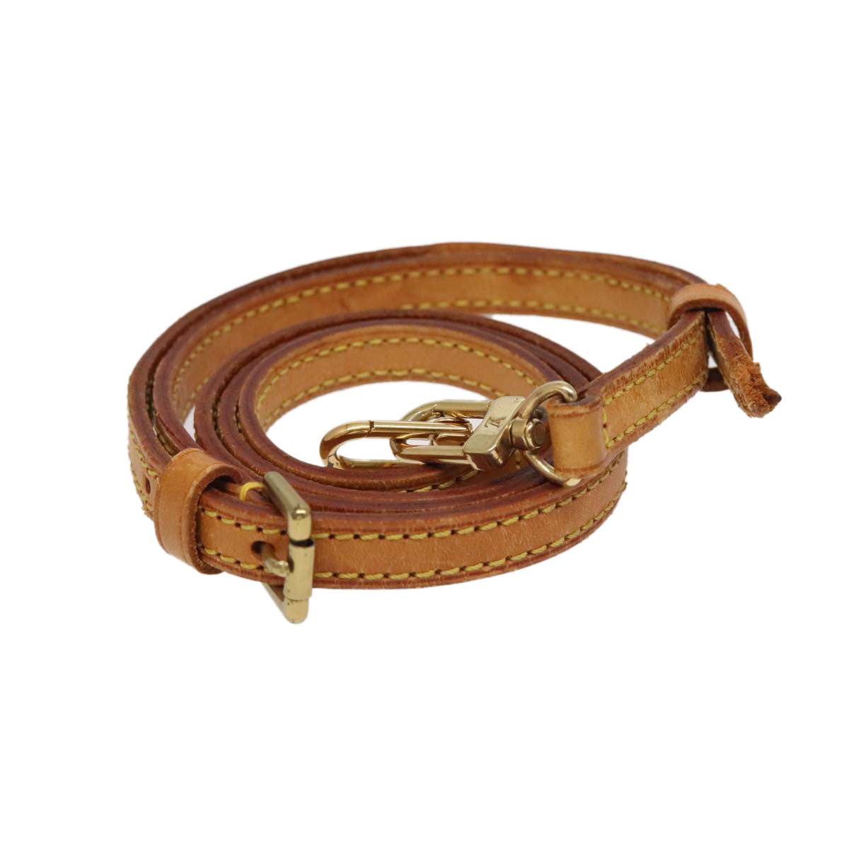 LOUIS VUITTON Adjustable Shoulder Strap Leather 36.6""-43.7"" Beige 95939