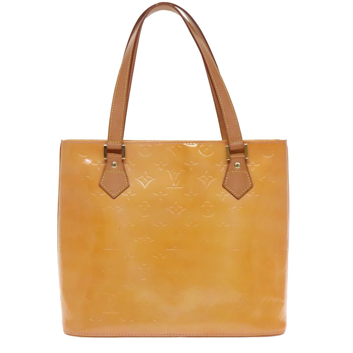 LOUIS VUITTON Monogram Vernis Houston Bag Marshmallow Pink M91302 LV 95947