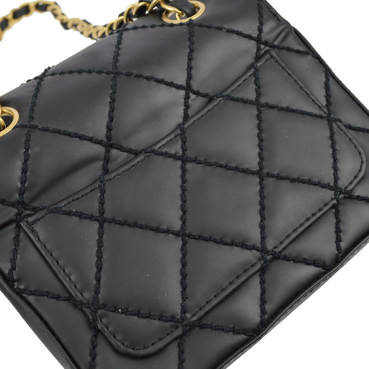 Luxury Chanel 2003-2004 Calfskin Mini Wild Stitch Straight Flap Bag