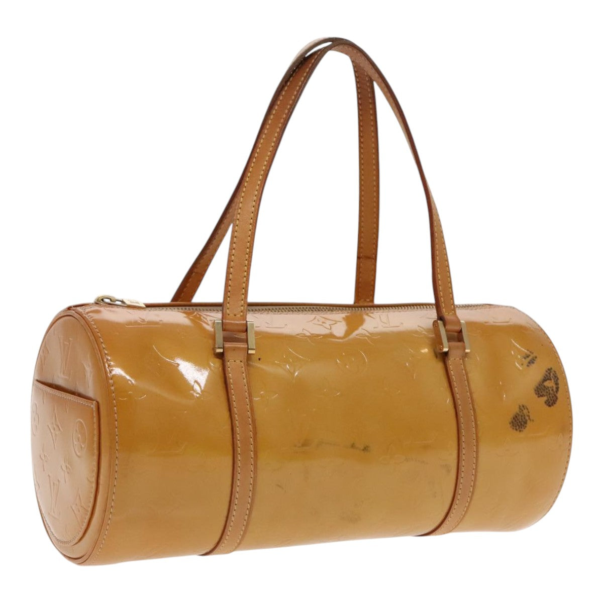 LOUIS VUITTON Monogram Vernis Bedford Hand Bag Beige M91006 LV 95983