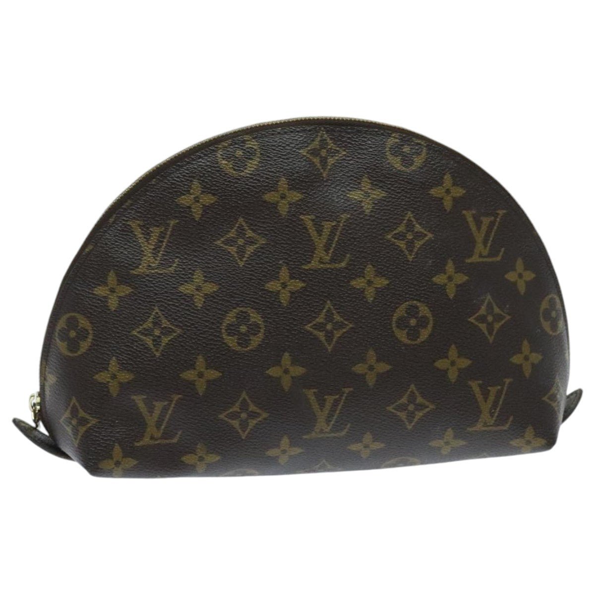 LOUIS VUITTON Monogram Trousse Demi Ronde Cosmetic Pouch M47520 LV 95989