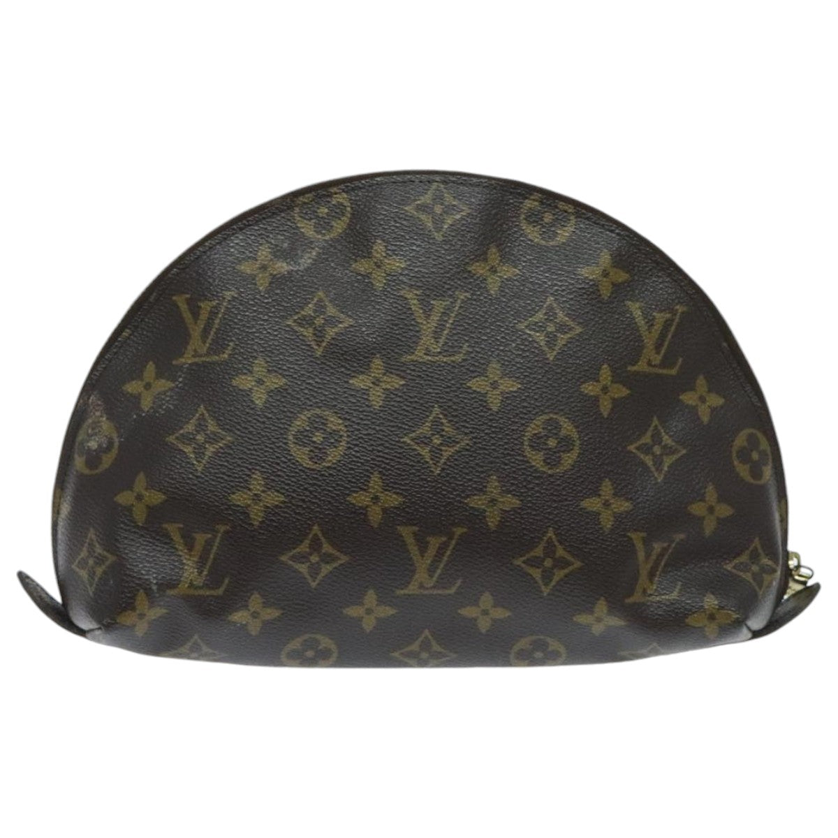LOUIS VUITTON Monogram Trousse Demi Ronde Cosmetic Pouch M47520 LV 95989