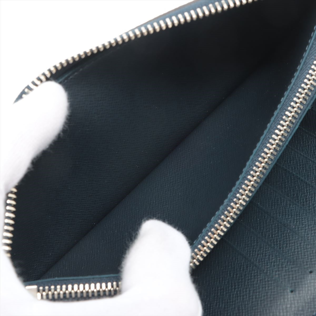 Louis Vuitton Taiga Zippy Wallet Vertical M30510 Navy Wallet